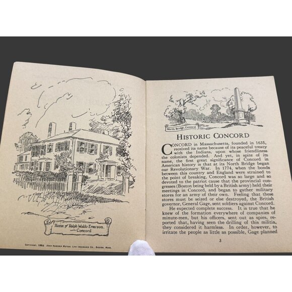 Historic Concord Booklet Presented By John Hancock Life Insurance Co. Featuring - Picture 7 of 15